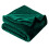 Microfiber Flannel Blanket Dark Green 78.74 x 90.55 Inches 1