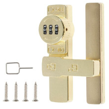 Barn Door Lock, Flip Lock with 3 Digit Combination,180 Degree Sliding Door Password Locks (180)