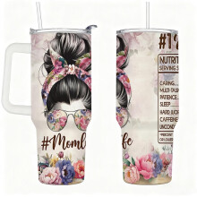 Stainless Steel Insulated Tumbler with Handle Lid and Straw
