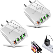 USB 3.0 4-Port Fast Charging Hub with Safety Protection and