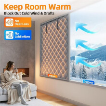 Window Insulation for Winter 39x60Inch Window Insulation Kit Thermal Insulated Window Cover with Hook & Loop