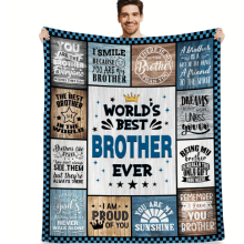 Flannel Blanket Blue Soft Warm Comfortable 1 Piece