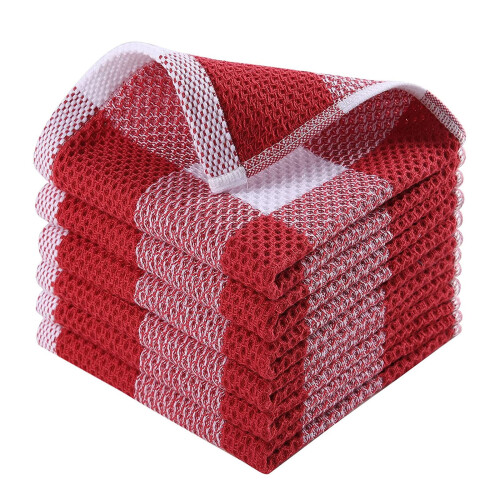 Cotton Dish Towels Absorbent Thick Soft Nonfading