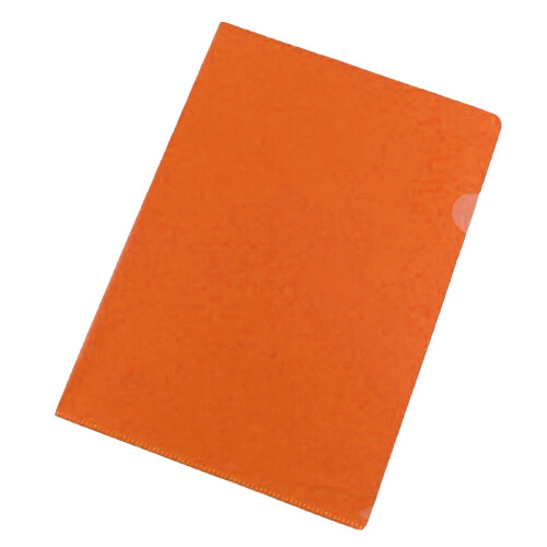 L-Type Transparent Plastic Folder A4 Orange 1 Pc