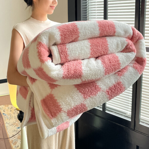 Flannel Blanket Blue Pink 70x100 cm
