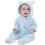 Infant Flannel Romper Solid Color Stitching Package Foot 1