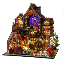 Miniature Wooden House Kit with Tools for Adults and Teens