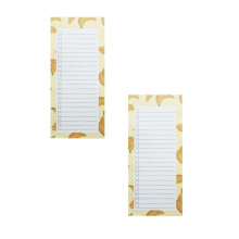 Magnetic Notepad for Fridge Fruit Design 2 Pcs