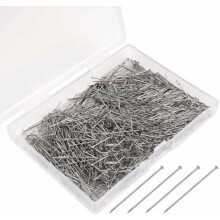 Straight Pins 1 inch Stainless Steel Flat Head 1000 pcs