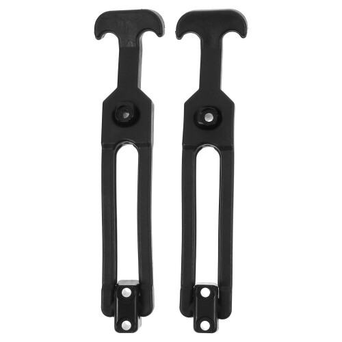 T-Handle Pull Hasp Black Rubber 2 pcs 7.8 x 1.7 x 1 in