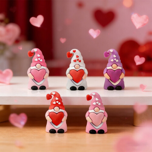 Valentine's Day Love Dwarf Ornament Pink Desktop Decoration