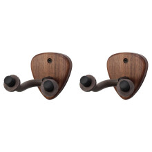 Wall Mount Guitar Hanger with Wood Base and Pick Slot