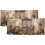 Brown Barn Door Curtain Valances 54x18 in 2 Panel Rod 1