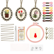 Embroidery Kit Necklace Set Portable Sewing Tools