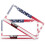 USA Flag License Plate Frames Aluminum 2 Pack 2