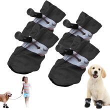 Dog Waterproof Boots Non-Slip Outdoor Shoes 4 Pack