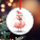 Flamingo Santa Hat Ornament Glass Christmas Tree Decor 5
