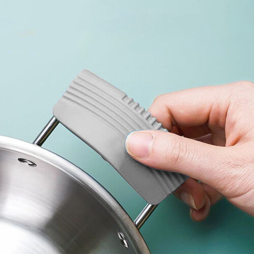 Silicone Pot Handles Gray Heat-Insulating Set