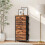 Chest of Five Fabric Drawers - Rustic Brown 4
