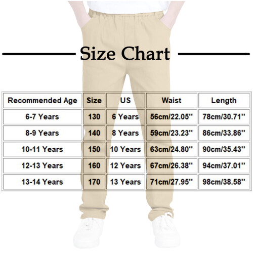 Boys Cargo Pants Elastic Waist Multi-Pocket Red Size 13-14 2