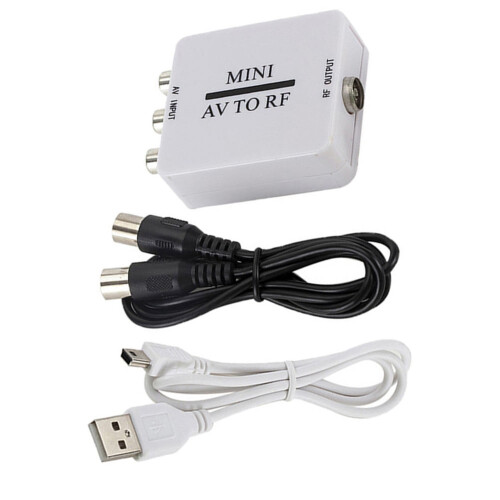 RCA/Composite to AV RF/Coaxial Converter 1 Pack