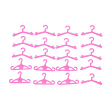 Pink Doll Clothes Hangers Set Plastic 20 Pieces