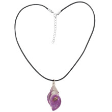 Sea Theme Resin Pendant Necklace with Shell Design