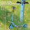 AIYAPLAY Kids Scooter, Foldable Kick Scooter w/ Adjustable Handlebar, Blue 4