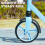 AIYAPLAY Kids Scooter, Foldable Kick Scooter w/ Adjustable Handlebar, Blue 5