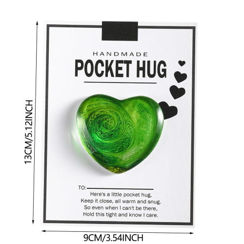 Valentine's Day Glass Heart Pocket Hug Gift 2