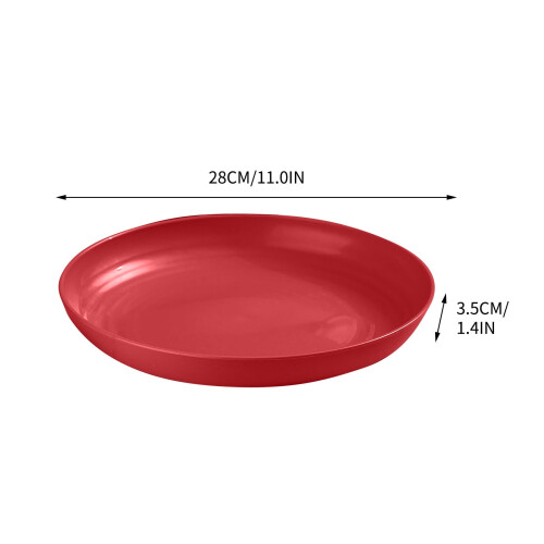 Plastic Dinner Plates Round 12 Inch Set of 4 1