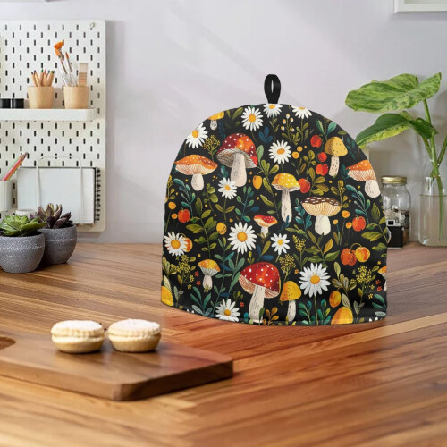 Mushroom Tea Cozy for Teapot or Kettle with Hanging Loop 2
