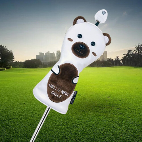 Golf Headcover Waterproof PU Leather Bear Design Driver 2