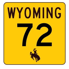 Wyoming Highway 72 Metal Sign 12 x 12 inch