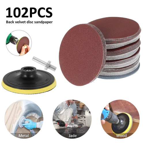 Willstar Sanding Discs 125mm 102PCS 80-3000 Grit 1