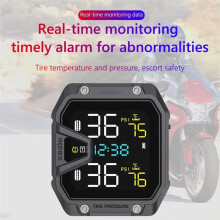 Motorcycle TPMS with 2 Sensors IP65 Waterproof Wireless Tire Pressure Monitoring System A