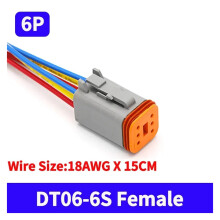 DT Connector with 15cm Wiring Harness DT06-2S/DT04-2P