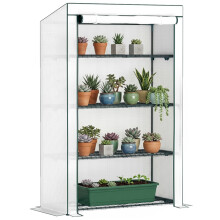 Four-Tier Mini Greenhouse - Green/White