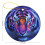 Purple Tiger Face Ceramic Christmas Ornament 2
