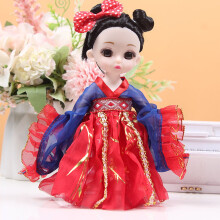 Hanfu Doll Vintage Oriental Collectible Silk Dress Movable
