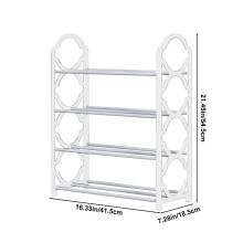 Steel Shoe Rack 4-Tier for Home Dorm Entryway