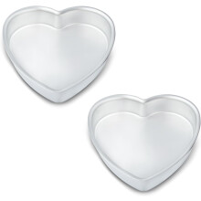 Heart-Shaped Aluminum Cake Pan Set 2 pcs 9 inch 2 inch deep