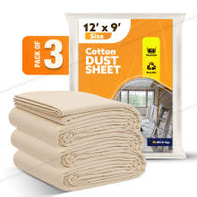 3 x JMS Bridge Cotton Twill Dust Sheet 12ft x 9ft
