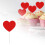 Love Heart Cupcake Toppers Red 24 pcs 7