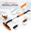 Snow Brush and Ice Scraper with 360 Rotating Head 31-37 2