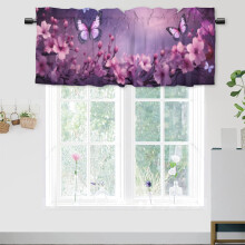 Butterfly Thermal Insulated Window Valance Spring Floral