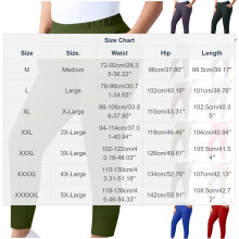 Red Plus Size Women's Pants with Pockets Elastic Waist