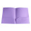 Heavy-Duty Plastic Folder Letter Size Purple with 2 Pockets 2