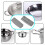 Silicone Pot Handles Gray Heat-Insulating 2-Pack 7