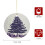 Purple Christmas Tree Ornament with Snowflake Print 2
